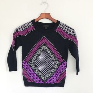 J. Crew embroidered merino wool sweater